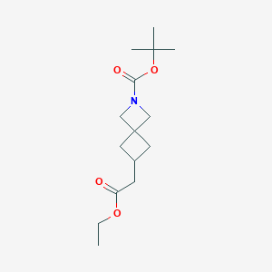 molecular formula C15H25NO4 B6302105 Tert-butyl 6-(2-ethoxy-2-oxoethyl)-2-azaspiro[3.3]heptane-2-carboxylate CAS No. 2173992-27-1