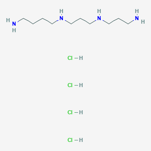 molecular formula C10H30Cl4N4 B6302136 n1-(3-(3-Aminopropylamino)propyl)butane-1,4-diamine 4hcl CAS No. 2089649-22-7