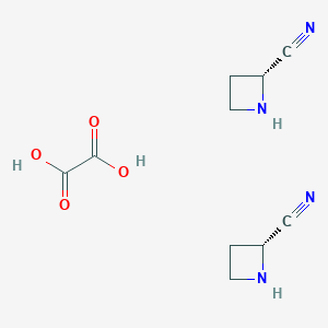 molecular formula C10H14N4O4 B6302141 bis((2R)-azetidine-2-carbonitrile); oxalic acid CAS No. 2173052-89-4