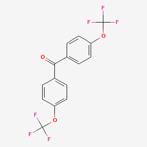 molecular formula C15H8F6O3 B6302220 Bis[4-(trifluoromethoxy)phenyl]methanone CAS No. 98566-93-9