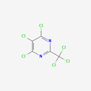 molecular formula C5Cl6N2 B6302289 4,5,6-Trichloro-2-(trichloromethyl)pyrimidine, 99% CAS No. 26175-87-1