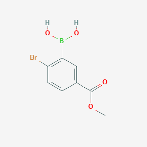 (2-Bromo-5-(methoxycarbonyl)phenyl)boronic acid
