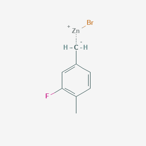 molecular formula C8H8BrFZn B6302370 3-Fluoro-4-methylbenzylzinc bromide CAS No. 1431937-74-4