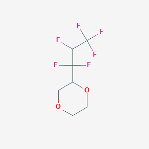 molecular formula C7H8F6O2 B6302586 2-(1,1,2,3,3,3-Hexafluoro-propyl)-[1,4]dioxane CAS No. 94412-88-1