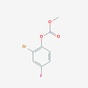 molecular formula C8H6BrFO3 B6302594 Carbonic acid, 2-bromo-4-fluorophenyl methyl ester CAS No. 84478-90-0