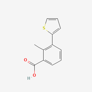 molecular formula C12H10O2S B6302689 2-Methyl-3-(thiophen-2-YL)benzoic acid CAS No. 89929-87-3