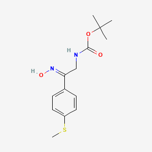 molecular formula C14H20N2O3S B6302725 tert-butyl N-[(2E)-2-hydroxyimino-2-(4-methylsulfanylphenyl)ethyl]carbamate CAS No. 2197064-29-0