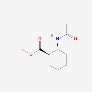 Cyclohexanecarboxylic acid, 2-(acetylamino)-, methyl ester, trans-(9CI)