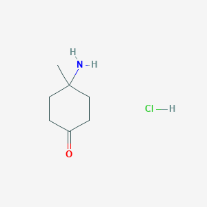 molecular formula C7H14ClNO B6302961 4-Amino-4-methyl-cyclohexanone;hydrochloride CAS No. 1262411-95-9