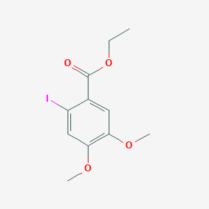 molecular formula C11H13IO4 B6302974 2-iodo-4,5-dimethoxy-benzoic acid ethyl ester CAS No. 1093973-19-3