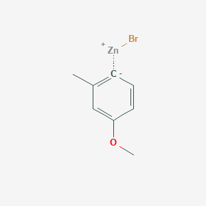 B6303043 4-Methoxy-2-methylphenylzinc bromide, 0.50 M in THF CAS No. 869683-38-5