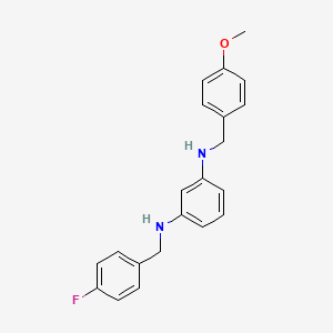 molecular formula C21H21FN2O B6303495 N1-(4-Fluorobenzyl)-N3-(4-methoxybenzyl)-phenylene-1,3-diamine CAS No. 1820881-83-1