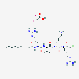 molecular formula C36H67ClF3N11O7 B6303584 Decanoyl-RVKR-CMK (TFA) CAS No. 2098497-25-5