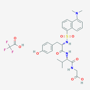 molecular formula C30H35F3N4O9S B6303585 Dansyl-Tyr-Val-Gly TFA 