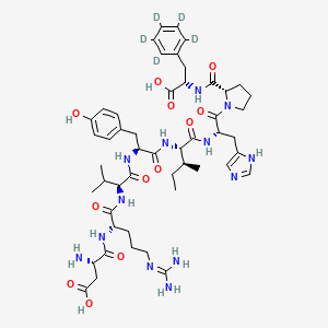 ([ring-D5]Phe8)-Angiotensin II Acetate (H-Asp-Arg-Val-Tyr-Ile-His-Pro-Phe(d5)-OH)