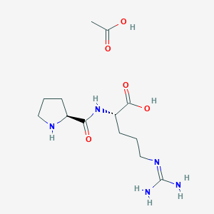 molecular formula C13H25N5O5 B6303727 acetic acid;(2S)-5-(diaminomethylideneamino)-2-[[(2S)-pyrrolidine-2-carbonyl]amino]pentanoic acid CAS No. 60397-20-8