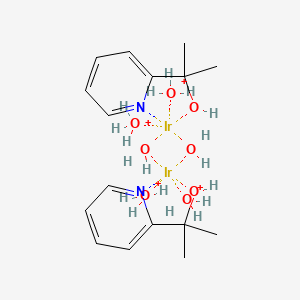 molecular formula C16H38Ir2N2O8+4 B6303767 tetraoxidanium;iridium;2-pyridin-2-ylpropan-2-ol;dihydrate CAS No. 1446713-81-0