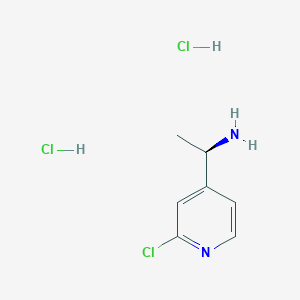 molecular formula C7H11Cl3N2 B6303776 (R)-1-(2-Chloropyridin-4-yl)ethan-1-amine dihydrochloride CAS No. 1391443-90-5