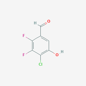molecular formula C7H3ClF2O2 B6304058 4-Chloro-2,3-difluoro-5-hydroxybenzaldehyde CAS No. 2056110-34-8
