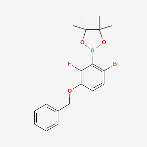 B6304186 3-(Benzyloxy)-6-bromo-2-fluorophenylboronic acid pinacol ester CAS No. 2121514-90-5