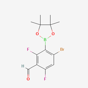 6-Bromo-2,4-fifluoro-3-formylphenylboronic acid pinacol ester