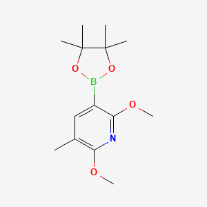 2,6-Dimethoxy-5-methyl-3-(4,4,5,5-tetramethyl-1,3,2-dioxaborolan-2-yl)pyridine