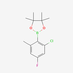 molecular formula C13H17BClFO2 B6304297 2-Chloro-4-fluoro-6-methylphenylboronic acid pinacol ester CAS No. 2121512-28-3