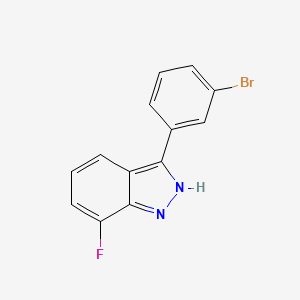 molecular formula C13H8BrFN2 B6304687 7-Fluoro-3-(3-bromophenyl)-1H-indazole CAS No. 1809168-71-5