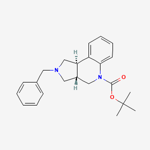 molecular formula C23H28N2O2 B6304760 trans-2-Benzyl-1,2,3,3a,4,9b-hexahydro-pyrrolo[3,4-c]quinoline-5-carboxylic acid tert-butyl ester CAS No. 1965309-26-5