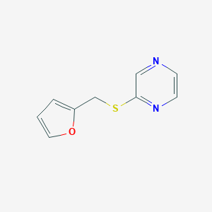 molecular formula C9H8N2OS B063049 2-((Furan-2-ylmethyl)thio)pyrazine CAS No. 164352-93-6