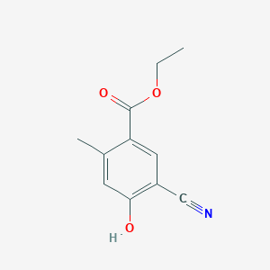 molecular formula C11H11NO3 B6304976 Ethyl 5-cyano-4-hydroxy-2-methylbenzoate CAS No. 1807306-23-5