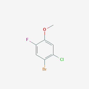 molecular formula C7H5BrClFO B6305081 1-Bromo-2-chloro-5-fluoro-4-methoxybenzene CAS No. 2091617-93-3