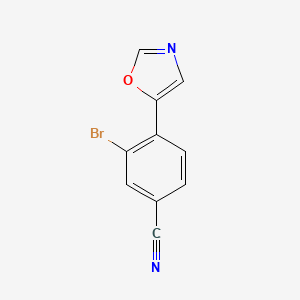 molecular formula C10H5BrN2O B6305250 3-Bromo-4-(1,3-oxazol-5-yl)benzonitrile CAS No. 2092056-87-4