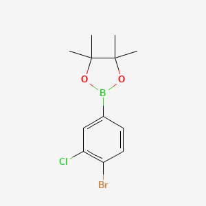 molecular formula C12H15BBrClO2 B6305281 2-(4-Bromo-3-chlorophenyl)-4,4,5,5-tetramethyl-1,3,2-dioxaborolane CAS No. 1809946-58-4