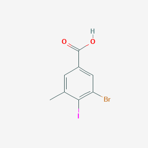 molecular formula C8H6BrIO2 B6305290 3-Bromo-4-iodo-5-methylbenzoic acid CAS No. 2092356-54-0