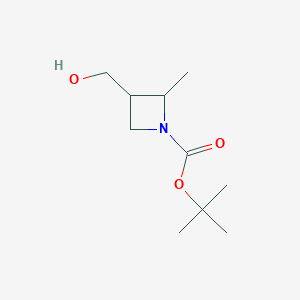 molecular formula C10H19NO3 B6305312 Tert-butyl 3-(hydroxymethyl)-2-methyl-azetidine-1-carboxylate CAS No. 2090335-53-6