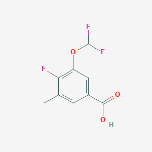 molecular formula C9H7F3O3 B6305324 3-(Difluoromethoxy)-4-fluoro-5-methylbenzoic acid CAS No. 2092570-52-8