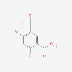 molecular formula C8H3BrF4O2 B6305390 4-Bromo-2-fluoro-5-(trifluoromethyl)benzoic acid CAS No. 2092502-27-5