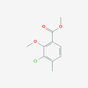 molecular formula C10H11ClO3 B6305461 Methyl 3-chloro-2-methoxy-4-methylbenzoate CAS No. 1936018-29-9