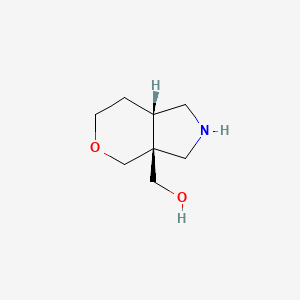 molecular formula C8H15NO2 B6305621 Rel-(3AR,7AS)-hexahydropyrano[3,4-C]pyrrol-3A(4H)-ylmethanol CAS No. 2722514-29-4