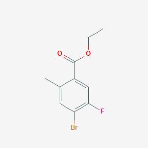 molecular formula C10H10BrFO2 B6305717 Ethyl 4-bromo-5-fluoro-2-methylbenzoate CAS No. 1807043-81-7
