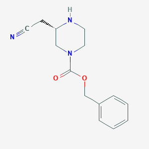 molecular formula C14H17N3O2 B6305725 Benzyl (S)-3-(cyanomethyl)piperazine-1-carboxylate CAS No. 1242267-82-8