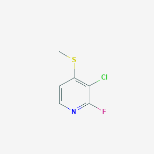 molecular formula C6H5ClFNS B6305992 3-Chloro-2-fluoro-4-(methylthio)pyridine CAS No. 1823323-05-2