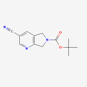 molecular formula C13H15N3O2 B6306051 Tert-butyl 3-cyano-5,7-dihydropyrrolo[3,4-b]pyridine-6-carboxylate CAS No. 1823265-81-1