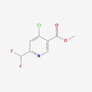 molecular formula C8H6ClF2NO2 B6306081 Methyl 4-chloro-6-(difluoromethyl)pyridine-3-carboxylate CAS No. 1805196-45-5