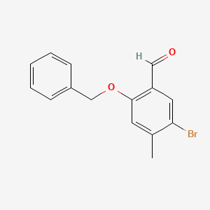 B6306090 2-(Benzyloxy)-5-bromo-4-methylbenzaldehyde CAS No. 1823782-49-5