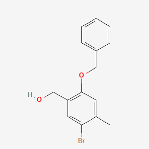 [2-(Benzyloxy)-5-bromo-4-methylphenyl]methanol