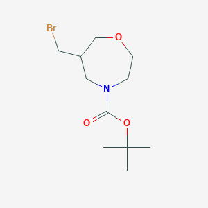 molecular formula C11H20BrNO3 B6306106 tert-Butyl 6-(bromomethyl)-1,4-oxazepane-4-carboxylate CAS No. 1440961-25-0