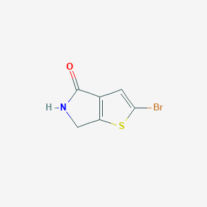 molecular formula C6H4BrNOS B6306109 2-Bromo-5,6-dihydro-4H-thieno[2,3-c]pyrrol-4-one CAS No. 1824633-95-5