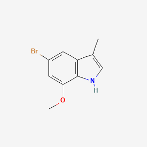 molecular formula C10H10BrNO B6306185 5-Bromo-7-methoxy-3-methyl-1H-indole CAS No. 1360902-32-4